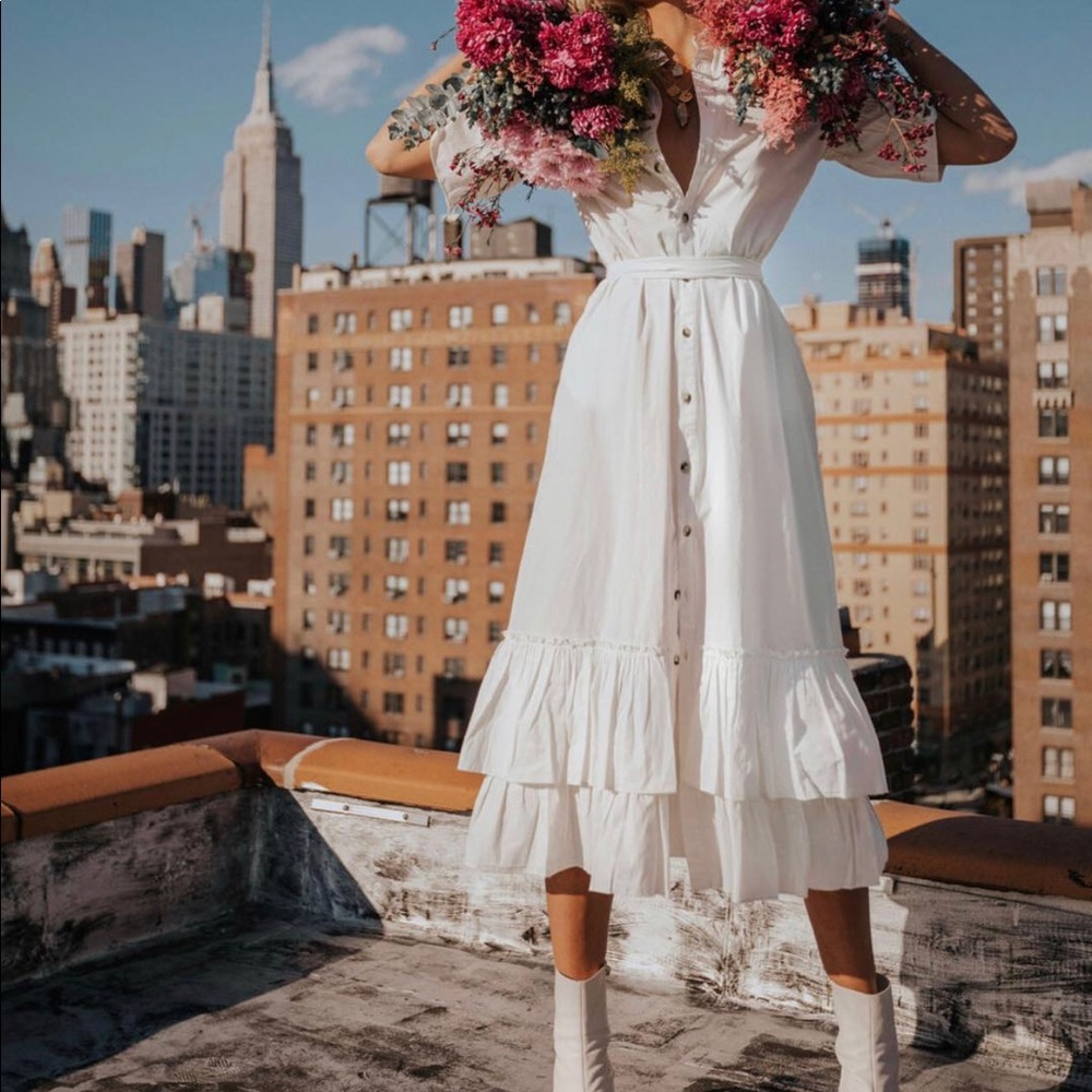 INSPR-D by TEZZA COTTON RUFFLE MAXI DRESS